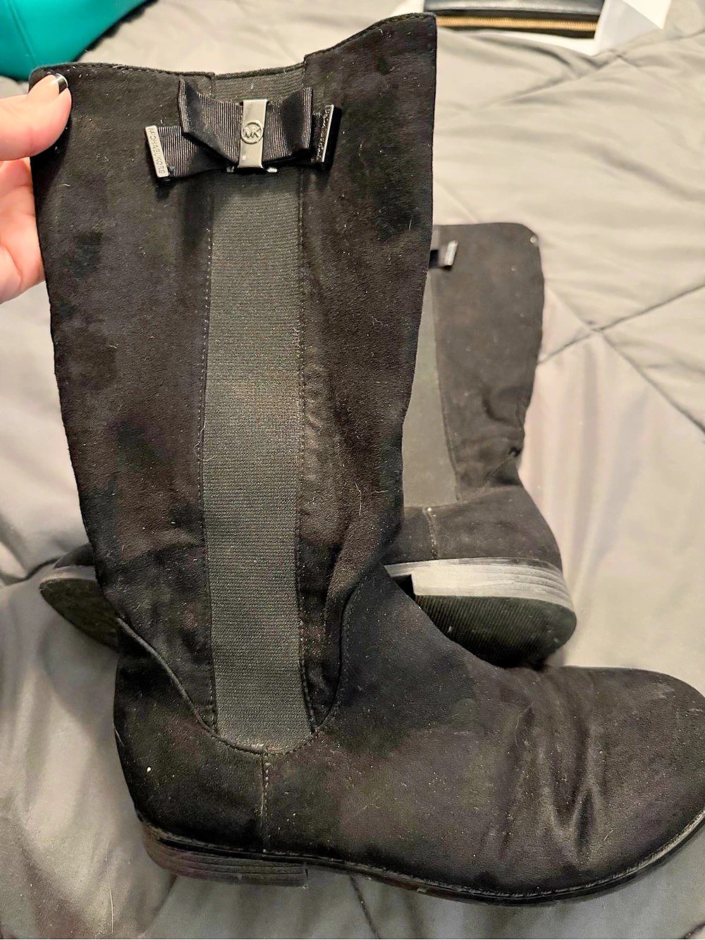 MICHAEL Kors Emma Valley Black Heeled Boots US 5
